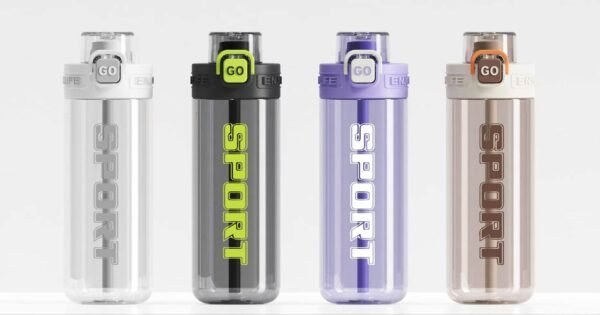 Hot Sale Double-Layer Plastic Straw Cup Reusable Cold Coffee Mug 800ML Large Capacity Water Bottle Tumbler