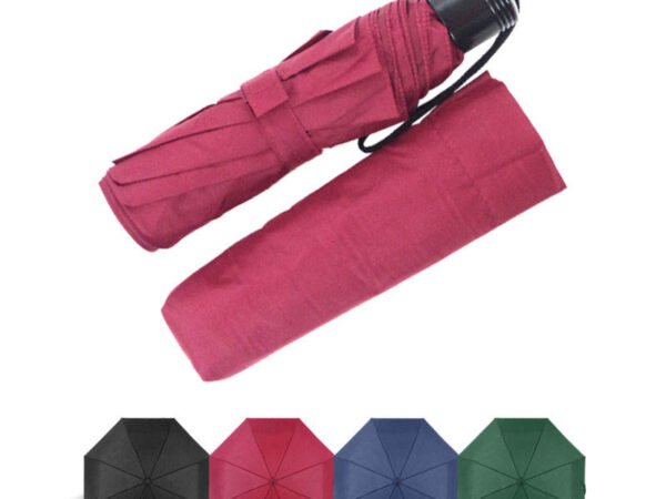 Promotion Advertising 21 Inch Manual Open Sun Rain Custom Color Windproof 190t Pongee Fabric Waterproof Folding Umbrella