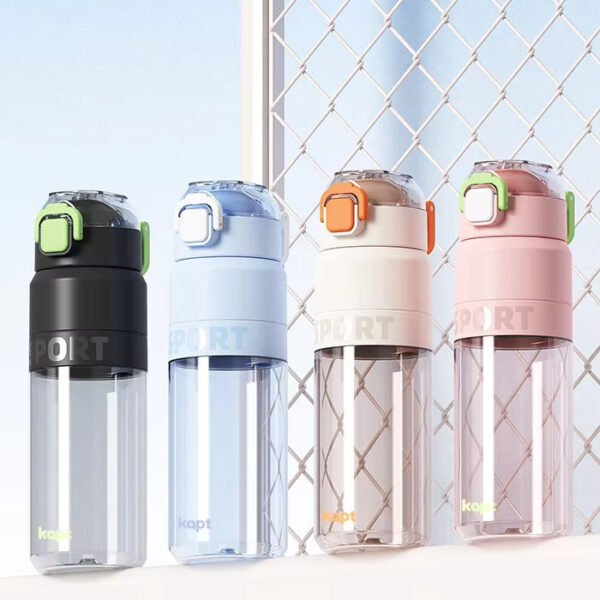 Hot Sale Double-Layer Plastic Straw Cup Reusable Cold Coffee Mug 800ML Large Capacity Water Bottle Tumbler